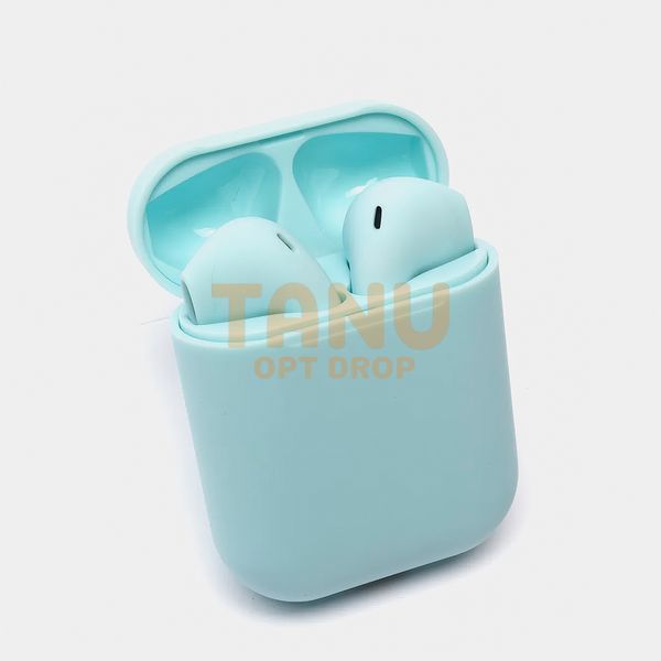 Бездротові bluetooth TWS навушники з мікрофоном HBQ InPods 12 Блакитні 11k01p009v2 фото