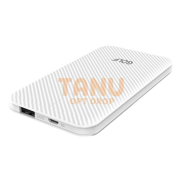Повер банк 8 000 mAh Golf D-80 Power bank с фонариком белый 11k12p056v1 фото