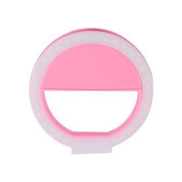 Светодиодное селфи-кольцо на телефон на батарейках Selfie Ring Light Розовый (В) 11k02p013v2 фото