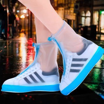 Многоразовые бахилы-чехлы на обувь от дождя и грязи Waterproof Shoe Covers XL (40-41) Голубой (205) 01k06p109v4 фото