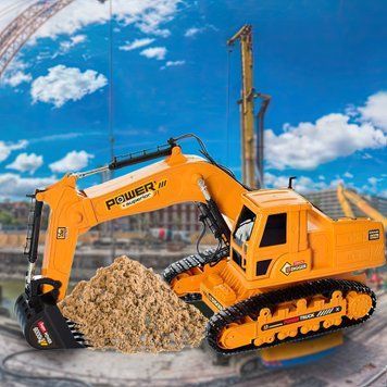 Реалістична іграшка з акумулятором "Екскаватор" на пульті керування 28 см (IGR24) XM-6811L 03k10p031 фото