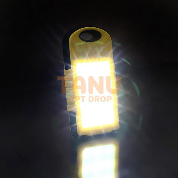 УМБ Power Bank ViaKing DDES500 Сонячна панель та LED-ліхтар 5 000 mAh Жовтий (H-11) 11k12p007v2 фото