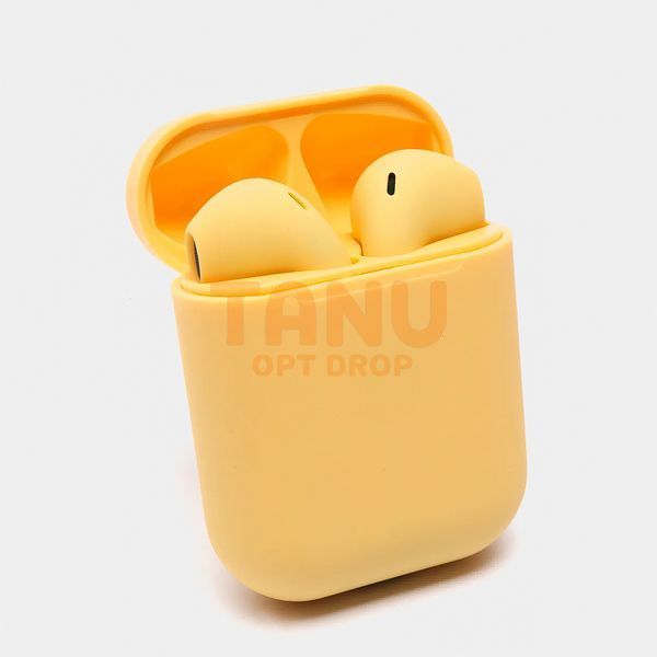 Бездротові bluetooth TWS навушники з мікрофоном HBQ InPods 12 Жовті 11k01p009v3 фото