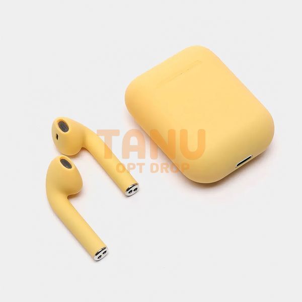 Бездротові bluetooth TWS навушники з мікрофоном HBQ InPods 12 Жовті 11k01p009v3 фото