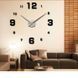Годинник настінний 3D ZH005 DIY Clock NEW (з цифрами) Black 01k10p003v3 фото 1