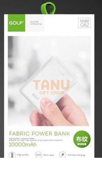 Внешний аккумулятор Power bank GOLF G62 10000 mAh Белый 11k12p067 фото