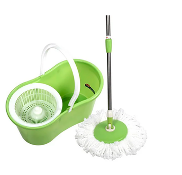 Швабра з відром з автоматичним віджиманням та полосканням Magic Mop Easy 360 Зелений 01k02p014 фото