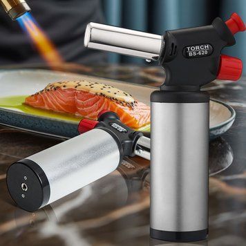 Кондитерская газовая горелка BURNING TORCH BS-620/1433 для фламбирования и карамелизации, Серебрянный (JS) 09k09p002v3 фото