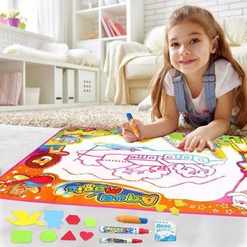 Водний килимок для малювання Aqua Magic Mat 86х57 см з штампами і трафаретами (212) 03k12p141 фото