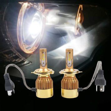 Комплект автомобильных светодиодных LED ламп C6 H7 2 шт., золотая коробка (В) 04k04p009 фото