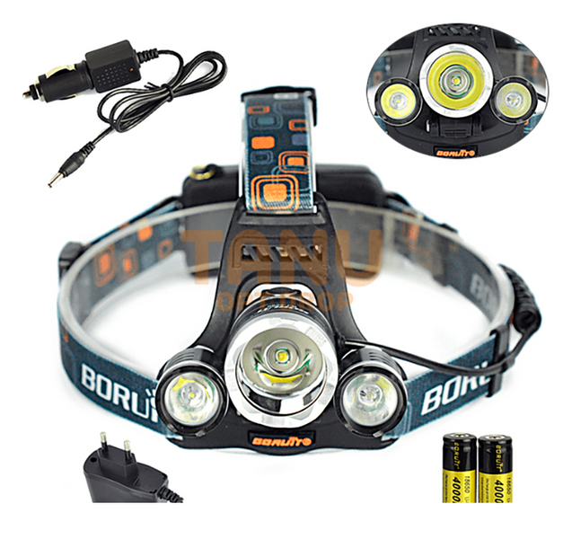 Мощный налобный LED фонарь BL 3000 T6 02k11p046 фото