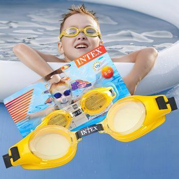 Детские очки для плавания с регулируемым ремешком Intex 55602 3-8 лет Желтый 02k10p436v3 фото