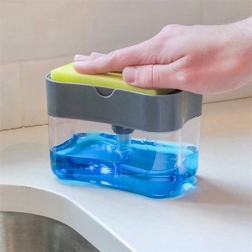 Нажимной дозатор диспенсер для моющего средства с местом для губки Sponge Caddy 10k10p002 фото
