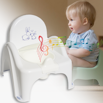Дитячий горщик-стульчик &laquo;Кролики&raquo; PO-065-103, Tega Baby, з музикою, білий (SB) 03k20p045 фото