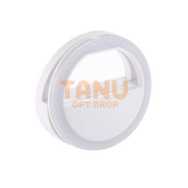 Світлодіодне селфі-кільце на телефон на батарейках Selfie Ring Light Білий (В) 11k02p013v4 фото