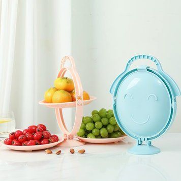 Підставка складна універсальна для фруктів, закусок та пригощань Creative Folding Fruit Plate (509) 10k10p113 фото