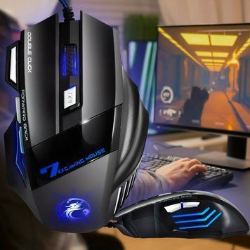 Игровая тихая проводная мышка с rgb подсветкой и дополнительными клавишами 5500 dpi Imice x7 RGB (239) 11k04p088 фото