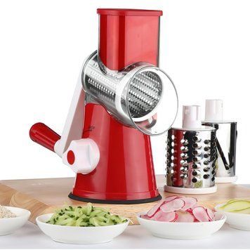 Овочерізка подрібнювач Kitchen Master Tabletop Drum Grater червона (509/11339) 10k13p008v2 фото