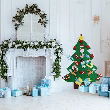 Детская елочка с игрушками из фетра Chrismas Free на стену 95 см (212) 03k01p011 фото