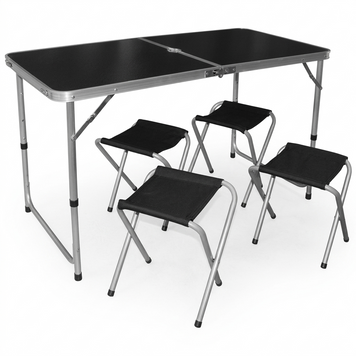 Стол и стулья для пикника Folding Table черный 02k02p002v7 фото