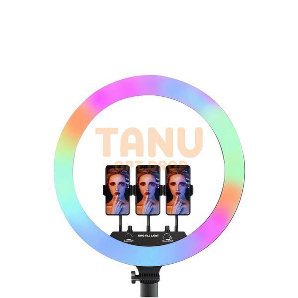 Світлодіодна кільцева RGB селфі-лампа 45 см для фото та відео зйомки&nbsp; 11k11p011v6 фото
