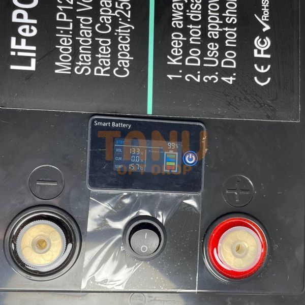 Литий-железо-фосфатный аккумулятор AUMOON LiFePO4 12,8V-200Ah (2,56 КВт) BMS, Bluetoouth для ИБП (OX) 11k12p269v5 фото