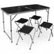 Стіл та стільці для пікніка Folding Table чорний 02k02p002v7 фото 1