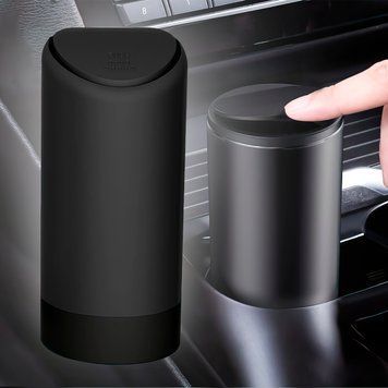 Автомобільне компактне відро для сміття 15х7см TRASH CAN Чорне (В) 01k02p232v1 фото