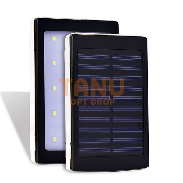 УМБ Power bank ViaKing 5000 mAh солнечная панель и LED-фонарь Черный (H-1) 11k12p004v6 фото