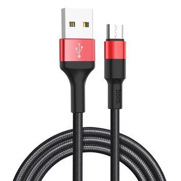 Кабель HOCO X26 Micro Xpress 1м 2A Black-Red Черно-Красный 11k06p164 фото