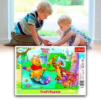 Пазлы детские с рамкой - (15 элм.) - "Дисней: Винни Пух" Trefl 31209 (SB) 03k19p049 фото