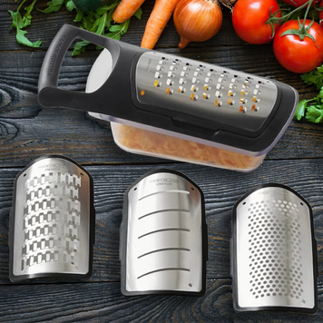 Набір терок soft touch container grater set, з контейнером (509) 10k12p005 фото