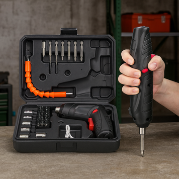 Шуруповерт аккумуляторный с насадками в кейсе Tuoye Tools 1013 47в1 Type-C Черный (AMN) 09k01p285 фото
