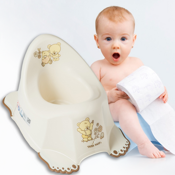 Горшок MS-013-119 &laquo;Мишки&raquo; от Tega Baby, противоскользящая основа, бежевый (SB) 03k20p025 фото