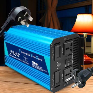 Инвертор 06-12 преобразователь напряжения чистый синус Pure Sine Wave Inverter 12V-220V 3000W (LUX) голубой 04k06p019v3 фото