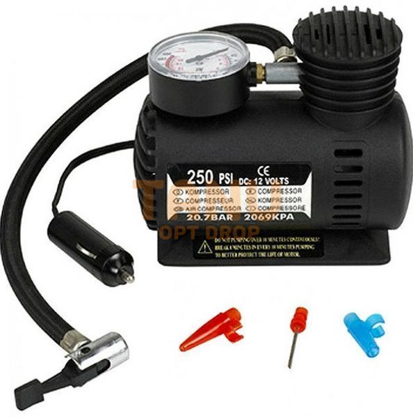 Портативний автомобільний електрокомпресор Air Compressor 250 PSI (205) 04k03p139 фото