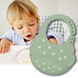 Мягкий детский нагрудник BabyOno Следы 829/06, с регулируемой застежкой, 23*28 см, хаки (SB) 03k17p332v7 фото 1