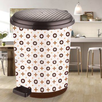 Мусорное ведро с педалью и крышкой Турция 12л Louis Vuitton (DRK) 01k02p265v4 фото