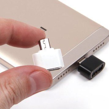 Адаптер перехідник OTG - USB для передачі та синхронізації, Білий 11k06p033 фото