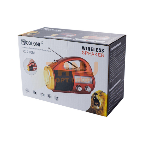 Радиоприемник Golon RX-710BT, 2000 мАч, Bluetooth, USB, AUX, красный 11k03p002 фото