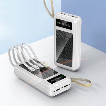 УМБ Повербанк PowerBank ViaKing T35519 20 000 mАh Сонячна панель білий (H-3) 11k12p016v1 фото