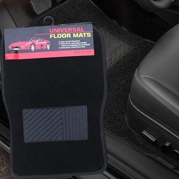 Набір універсальних килимків для автомобіля Universal Floor Mats, текстиль+резина, Чорний (DRK) 04k03p210v1 фото
