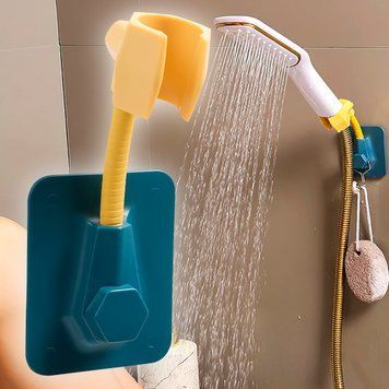 Настінний тримач-кронштейн на стіну для душу Shower Holder Синій з жовтим 01k01p131 фото
