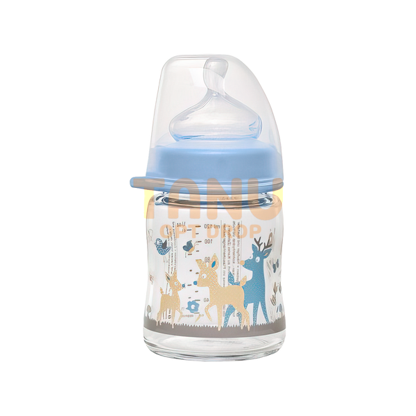 Дитяча скляна пляшечка NIP 35065, 120 мл, з широкою шийкою, ACTIFLEX (TK) 03k17p121 фото