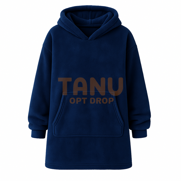 Толстовка - плед з капюшоном HUGGLE HOODIE КОВДРА, плед з рукавами СИНІЙ (NM-505) 01k06p001v1 фото
