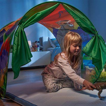 Детский тент палатка для сна Dream Tents Зеленая С ДИНОЗАВРАМИ (212) 03k16p014v1 фото