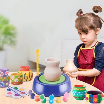 Набір для дитячої творчості гончарний столик з натуральною глиною Pottery Wheel (212) 03k05p196 фото