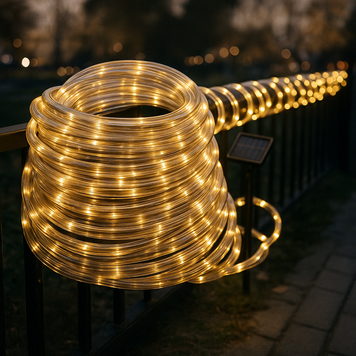Декоративная светодиодная &laquo;Трубка&raquo; 10 м 100 LED на солнечной батарее LU993multi Теплый белый (ARSH) 12k01p196v2 фото