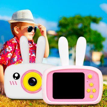 Цифровой детский фотоаппарат зайчик Х500 Smart Kids Camera 3 Белый 03k05p051v3 фото
