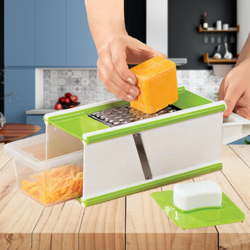 Тертка-овочерізка Multi Purpose Grater EL-2077 для овочів та фруктів, ручна, з контейнером (237) 10k13p028 фото